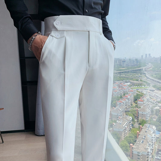 British Style Autumn New Solid Business Casual Suit Pants