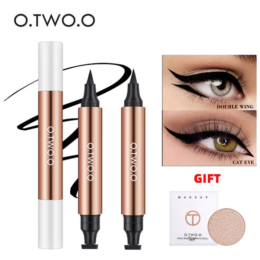 O.TWO.O 2pcs Eyeliner Stamp Kit Eyeliner Pencil Waterproof