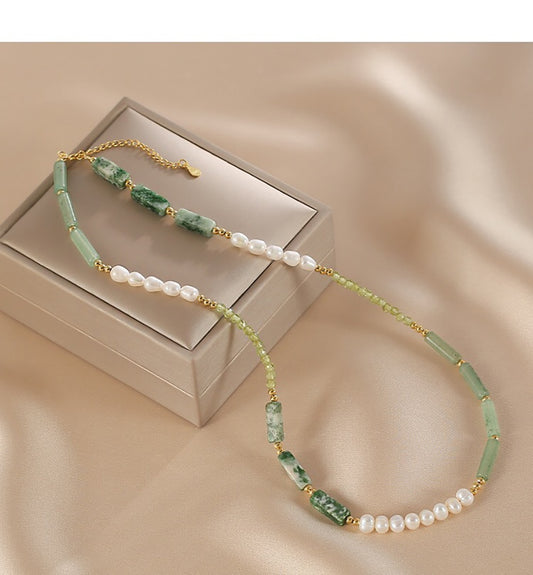 100% natuurlijke zoetwaterparelketting voor dames