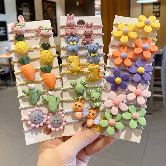 10 stks/set Leuke Bloemen Meisjes Elastiekjes Prinses