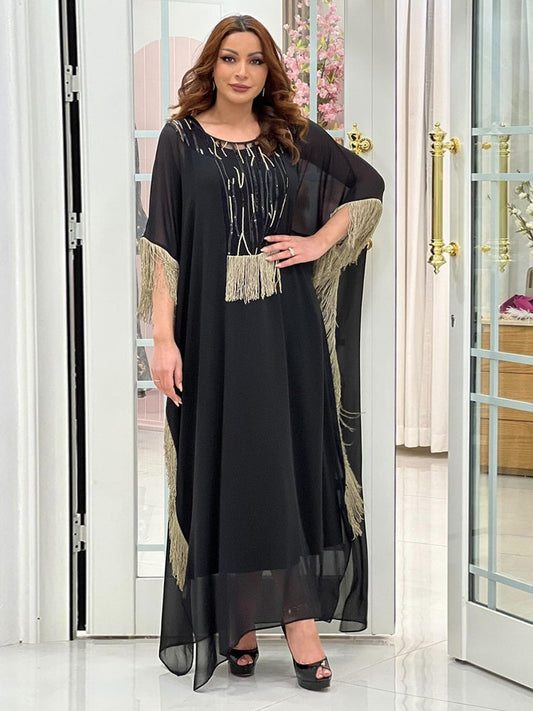 Africa Women Muslim Abaya Dress Set