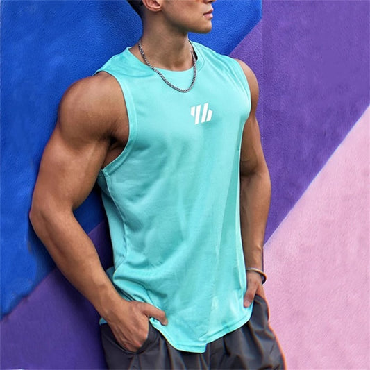 newest Summer Gym Vest High men Clothing