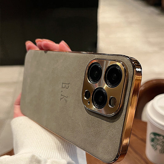 Personalisierte personalisierte Namenshülle aus Leder für das iPhone