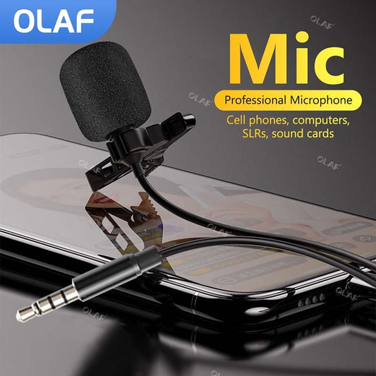 3.5mm Mini Lavalier Microphone Metal Clip