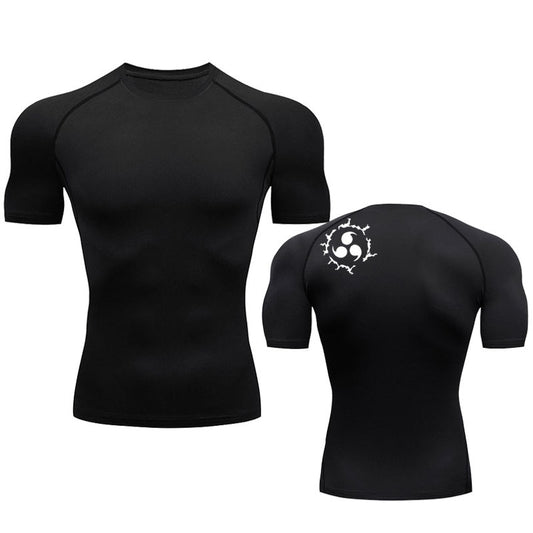 Lauf-T-Shirt für Herren, Kompressionsshirt, kurzärmelig, Sommer-Workout