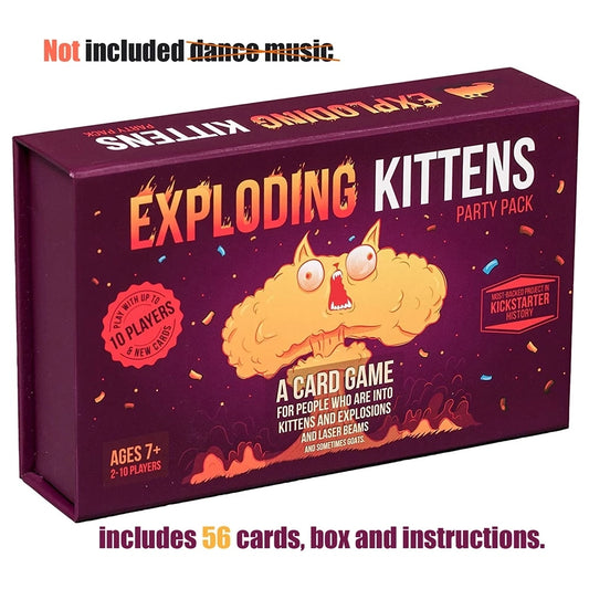 Exploding Kittens 4-in-1-Set, Familienparty-Brettspiel