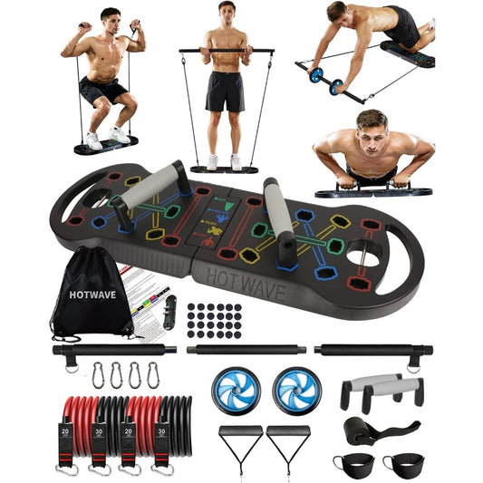Portable Exercise Equipment with 16 Gym Accessories