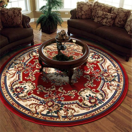 Round Short Pile European Carpets for Living Room