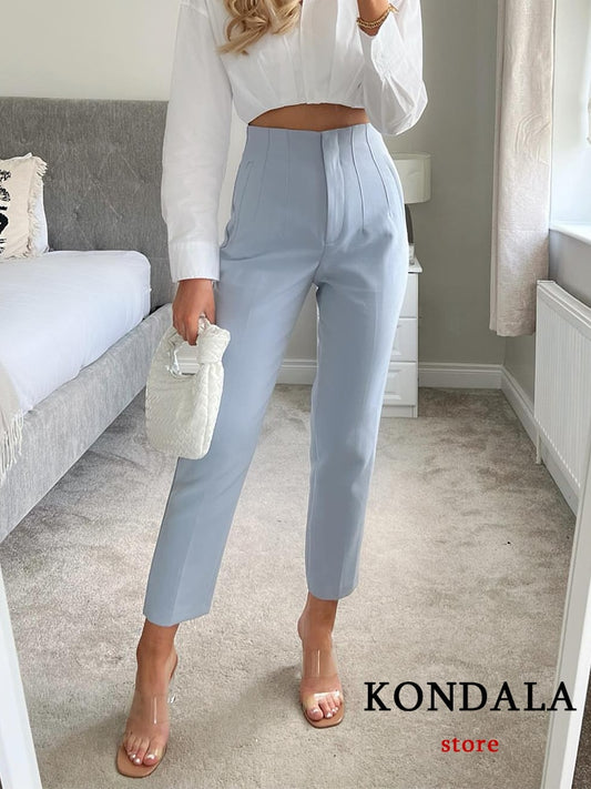 KONDALA Women Light Blue Chic Fashion