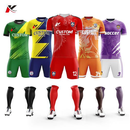 Custom Sublimation Football Jersey Sets Breathable Football Uniform