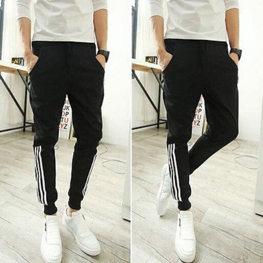 Soft Baggy Harem Men's Loose Straight Pants Harem Elastic Pants