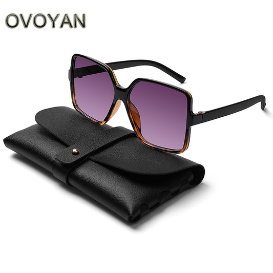 OVOYAN Quadratische übergroße Sonnenbrille für Damen