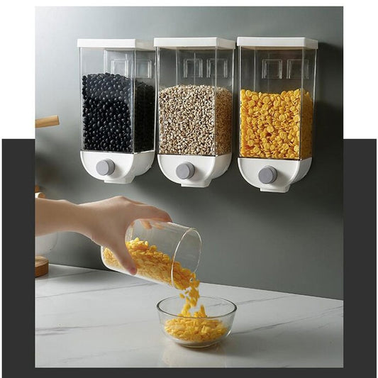 1000/1500 ml wandgemonteerde persgranendispenser graanrijstopbergdoos