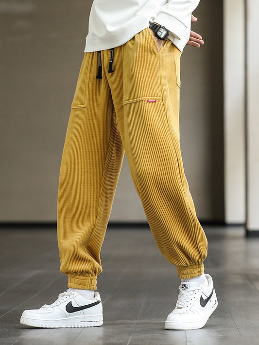Corduroy Sweatpants Men Baggy Joggers Fashion