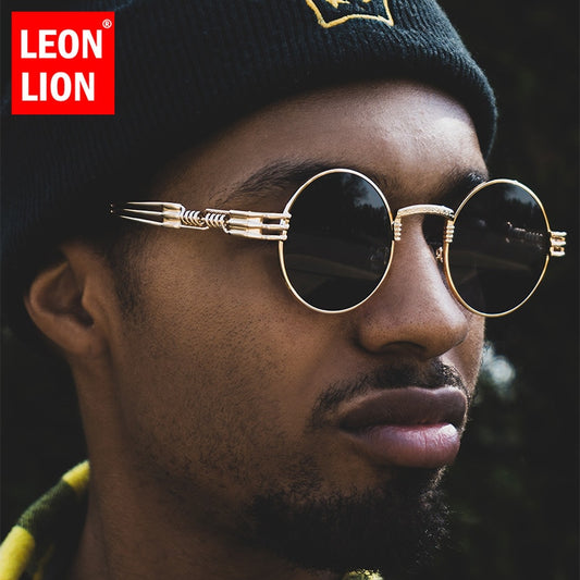 LeonLion Neue Steampunk-Sonnenbrille für Herren