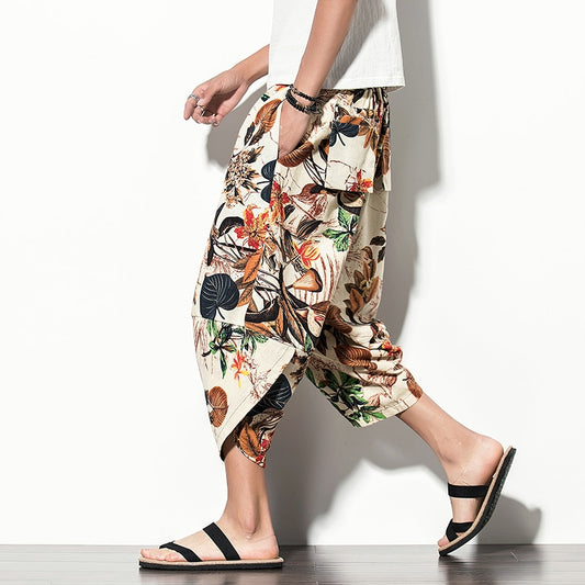 Lässige, wadenlange Harajuku-Herrenhose