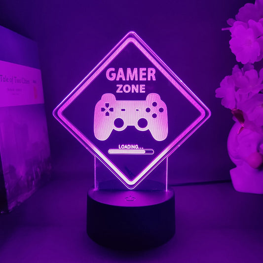 Gamer Zone Lights Setup Accessories Table
