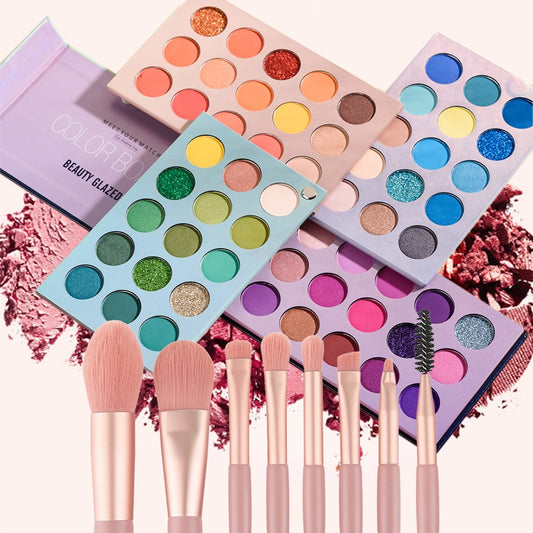 60 Colors Eyeshadow with 8Pcs Makeup Brush Set