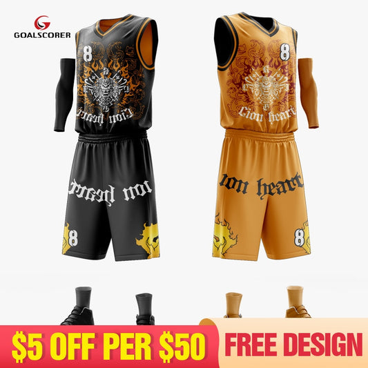 Maßgeschneiderte, vollständig sublimierte, wendbare Basketballuniformen für Herren