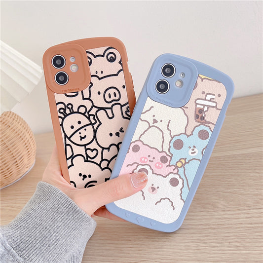 Cartoon Doodle Full Screen Animal Phone Case
