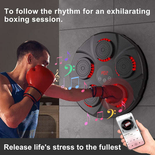 1set Boxing Machine Smart Connection Wall Mount Boxing Mat Pressure Relief