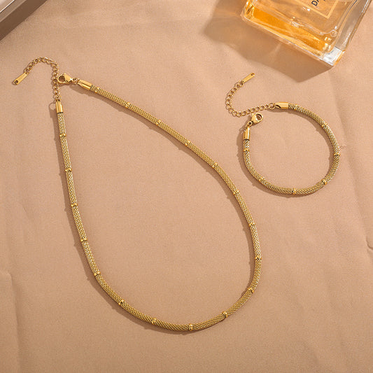 Fashion A Wire Fence Simple Bamboo Necklace Bracelet