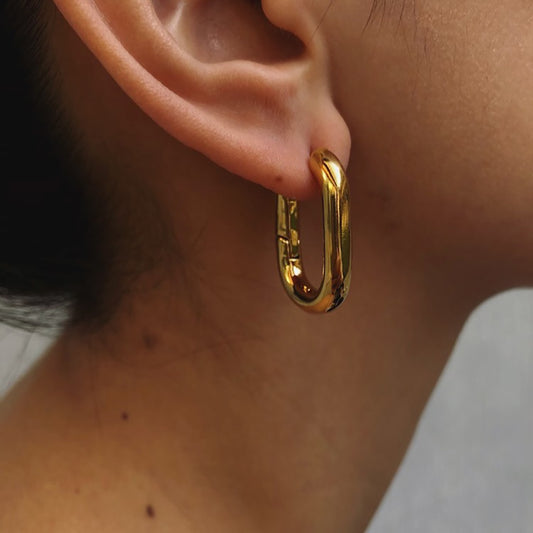 Thick Hoop Earrings Charm Women