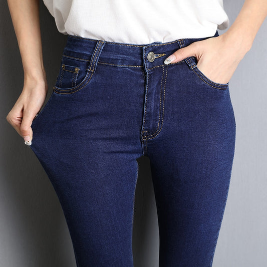 Jeans for Women mom Jeans blue gray black Woman High Elastic
