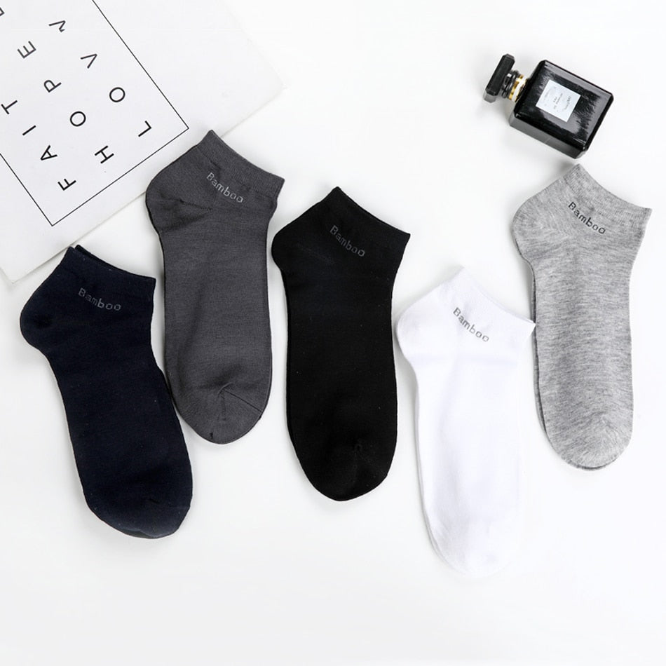 10 Pairs / Pack Men's Bamboo Fiber Socks Short High Quality