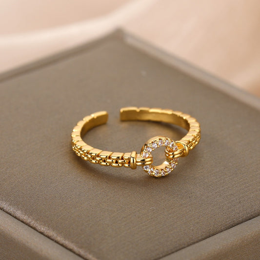 Zirkoon ronde ringen voor vrouwen