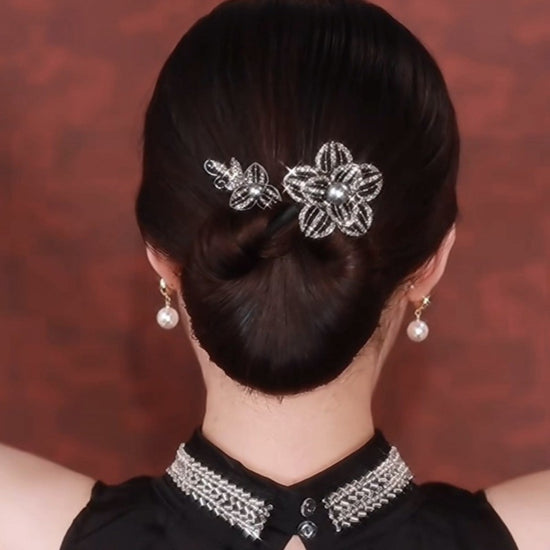 Flower Hair Band Gun Black