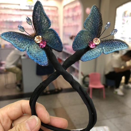 Blue Butterfly Hair Band