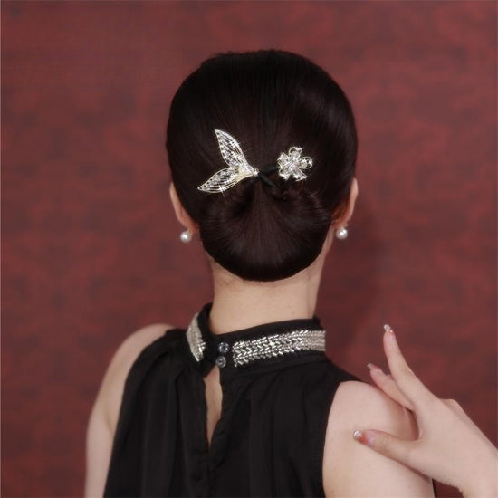 Fishtail Flower Hair Band Gold