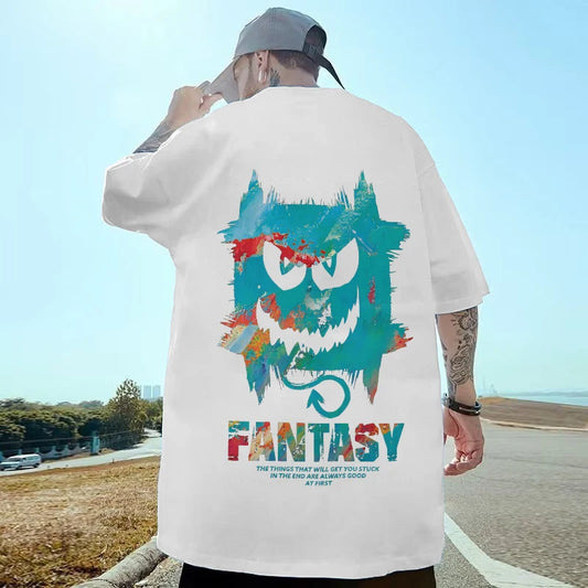 Summer Trendy Men's T-Shirt 3d Anime Cartoon Print Short Sleeve T-Shirt For Men Casual Tee Loose Oversized T Shirts 2024 New Top