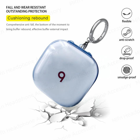 For Beats Fit Pro Case Soft TPU Transparent Earphone Case