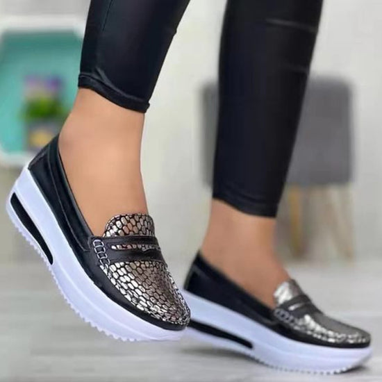 black sneakers