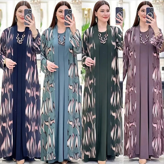 Jalabiya Eid Abayas Dress Set Kaftan Turkey