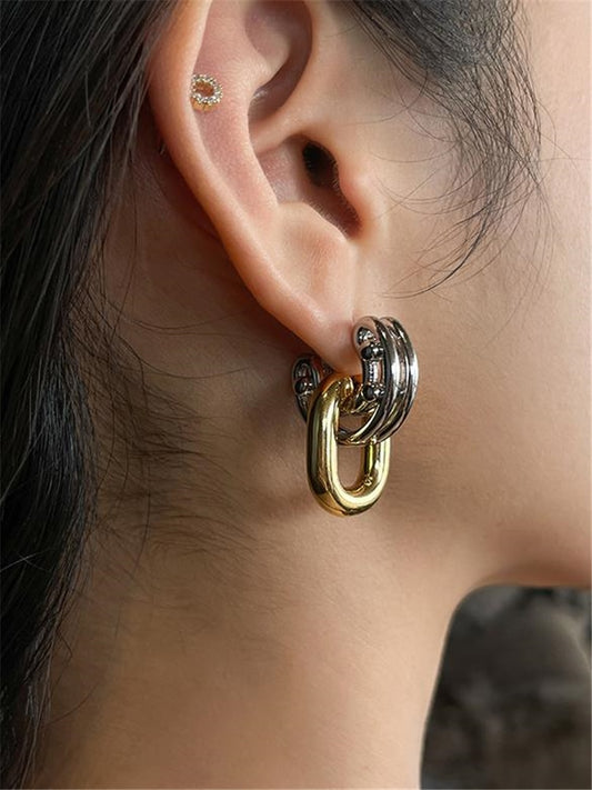 two-color metal stitching fashion women