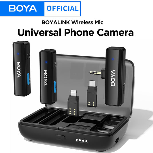 BOYA BOYALINK Wireless Lavalier Lapel Microphone for iPhone