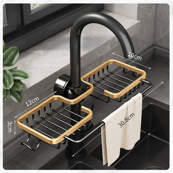 2 black gold rack