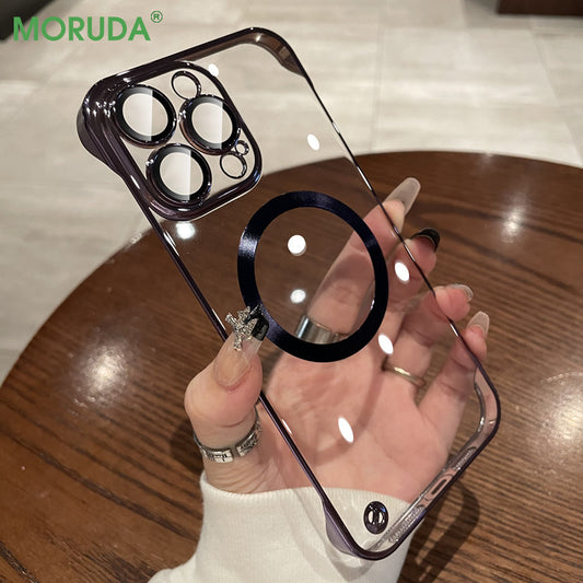 Plating Frameless Magnetic Phone Case for iPhone