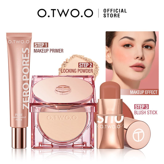 O.TWO.O 3pcs Makeup Set 3 In 1 Lipstick Blush Stick