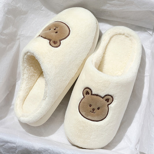 New Winter Warm Thick Sole Womens Cotton Slippers
