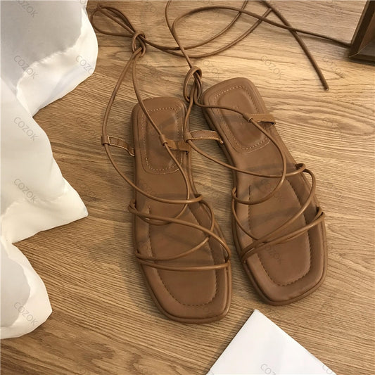 Women Sandals Cross-Tie