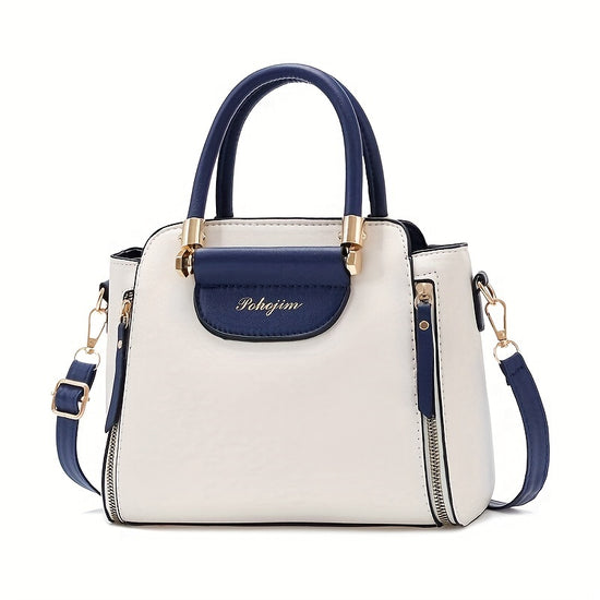Blue with white