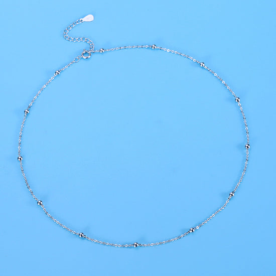 Bead Necklace White And Gold
